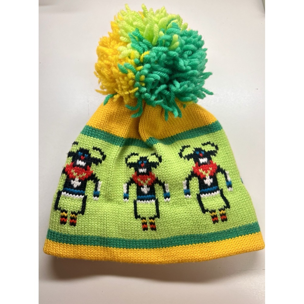 Vtg ARIS Ski Hat Monsters 100% Wool‎ NYC, NY Made In USA